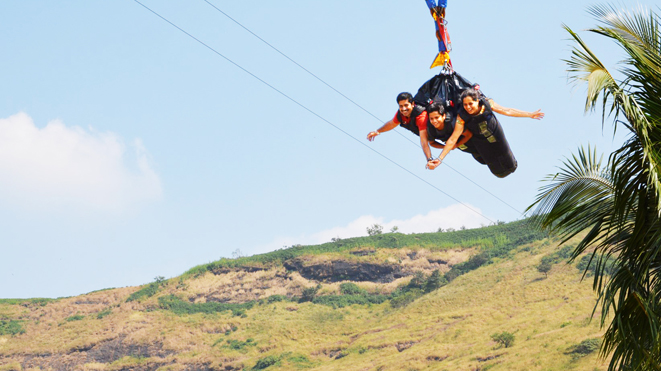 Experience Swoop Swing (100 ft) at Della, Lonavala